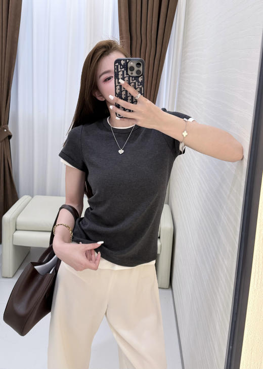 41-6 极限特惠48H 本月主推 5K+同源面料 TR极简纯色 基础款 女士圆领短袖T恤 商品图8