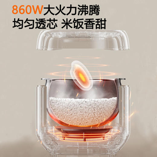 九阳5L全域蜂窝0涂层电饭煲316L不锈钢釜家用触控智能预约电饭锅 商品图5
