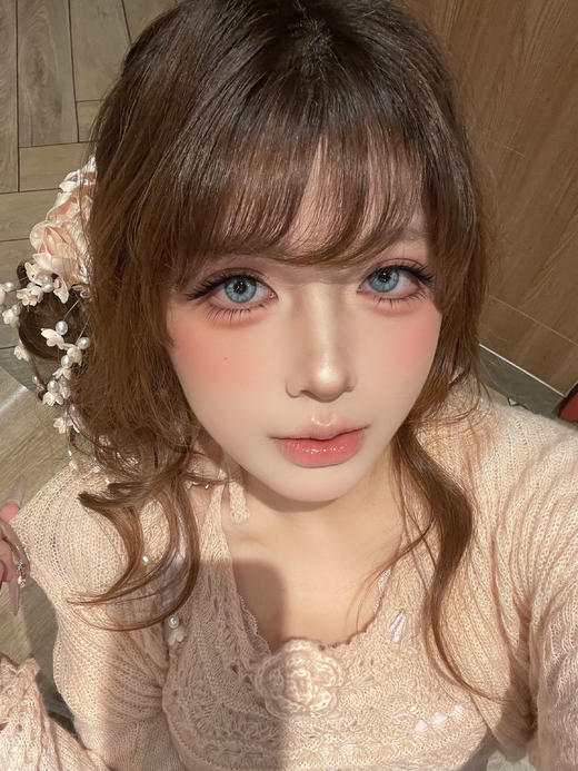 【本店实拍-蓝色日抛系列六片装】HANCON-日抛大直径美瞳-孔雀/蓝眼泪/天空之镜/电子风暴-直径14.5mm【日抛 0-800度 无525/575】 商品图3