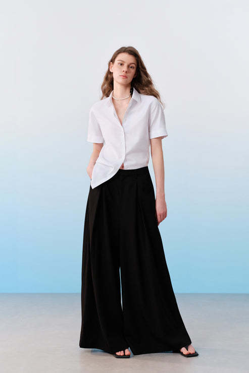 G2000女装SS26商场新款宽松阔腿休闲长裤61262267 商品图0