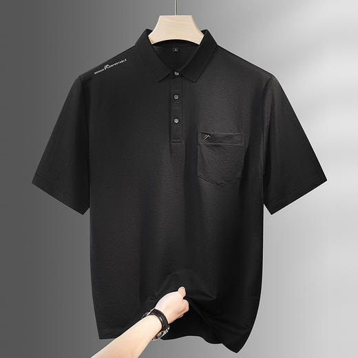 【DPF】【亚麻棉】大依优型大码男装夏季透气短袖POLO衫商务休闲上衣T恤 商品图2