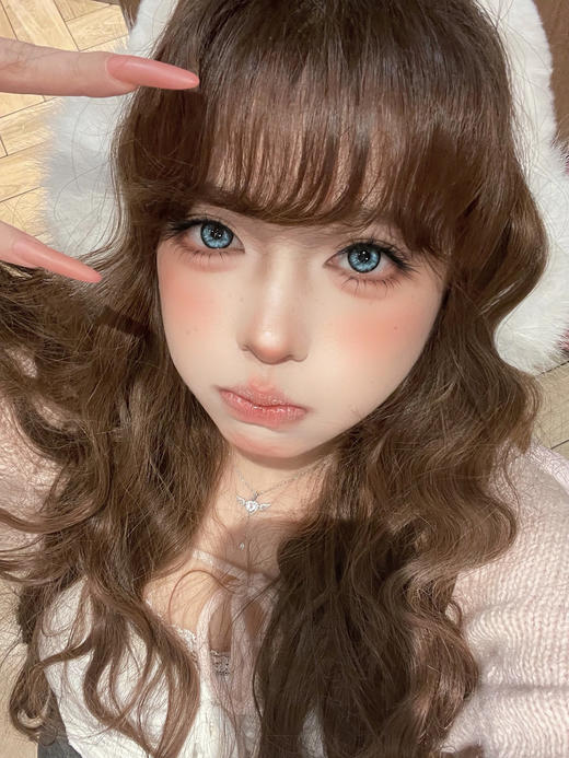 【本店实拍-蓝色日抛系列六片装】HANCON-日抛大直径美瞳-孔雀/蓝眼泪/天空之镜/电子风暴-直径14.5mm【日抛 0-800度 无525/575】 商品图12