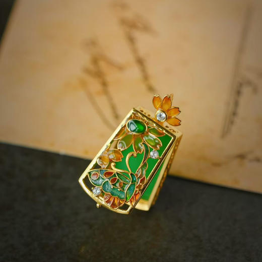 龢盒原创 银镶阳绿翡翠无事牌香囊 商品图1