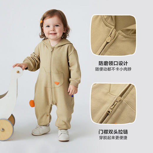 迷你巴拉巴拉男女童宝宝柔软可爱造型连帽连体衣可外出爬服春秋季 商品图4
