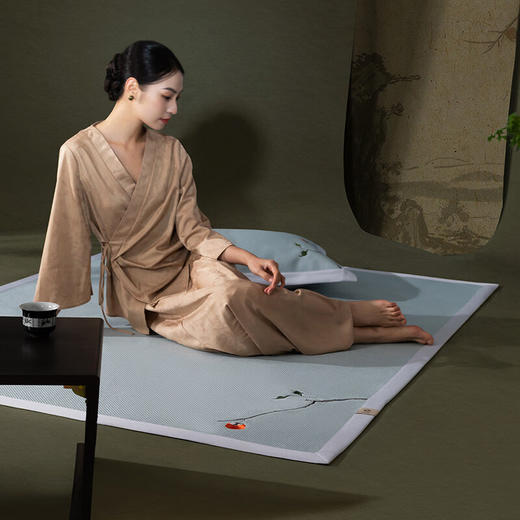 【高端系列 | 绣花软席】丝享河姆渡臻享柔藤绣花软席-翠竹柔软舒适家用凉席 商品图12