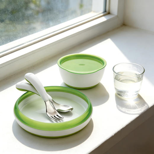 美国OXO ToTO婴幼儿叉勺盘碗餐具四件套 商品图5