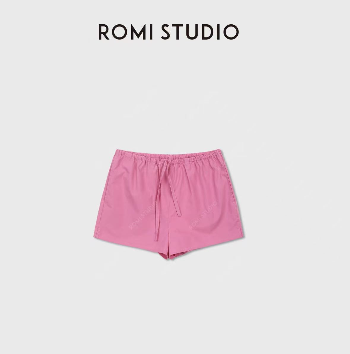 ROMI STUDIO"松弛随性"全棉高密高支纸感阔腿休闲裤 RWDSX62310