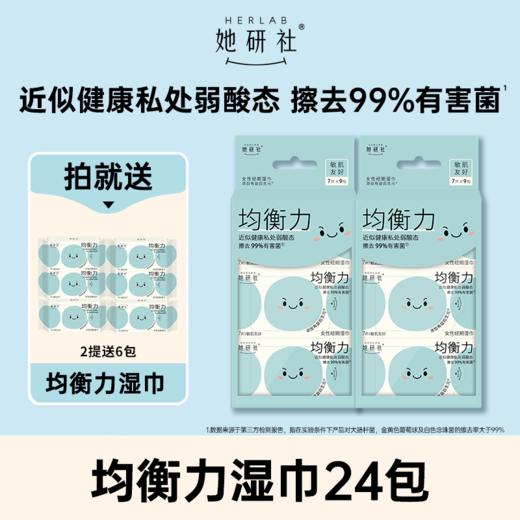 【囤货专区】她研社均衡力女性湿巾 2提送6包（24包168片） 商品图0