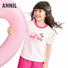 【实体店同款】女童短袖针织衫夏季新款安奈儿童装AG621244