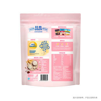 桂格（QUAKER）5黑混合即食燕麦片518克 添加黑芝麻 零添加白砂糖 商品图0