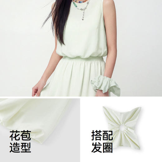 商场同款|森马套装女夏短款花苞上衣长裙2026新款简约时尚两件套 商品图3