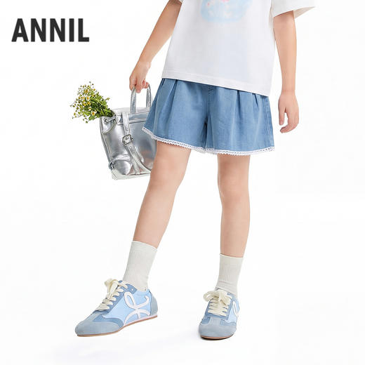 女童全腰牛仔短裤夏季新款安奈儿童装EG626832 商品图2