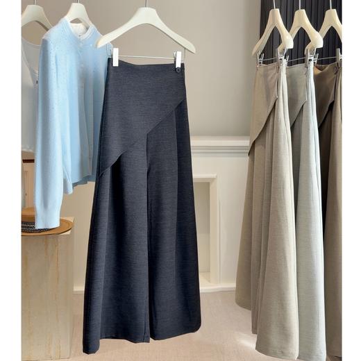 【不规则假两件西裤】屁帘阔腿裤春新款 小众设计感宽松直筒休闲裤潮 商品图1