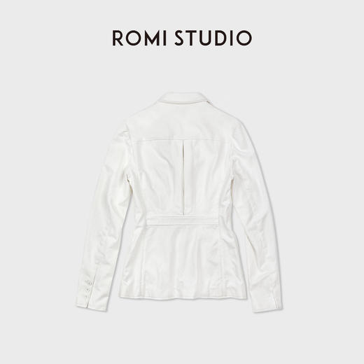 ROMI STUDIO“优雅绅士”汉麻混纺老钱气质白色西装外套RWDSWG2235 商品图1