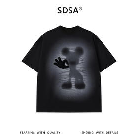 SDSA男装2026新款高贵轻奢简约卡通印花圆领短袖T恤百搭宽松上衣