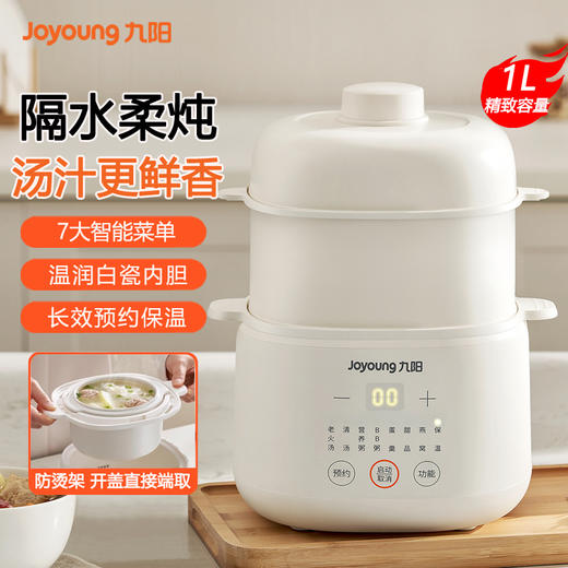 九阳隔水炖1.0L升电炖锅家用燕窝电炖盅婴儿辅食锅宝宝煮粥煲汤锅 商品图0