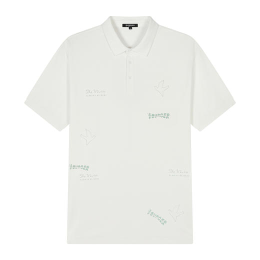 gxgjeans男装【含桑蚕丝】凉感印花男士短袖POLO衫26夏款潮流百搭上衣K&C 商品图6
