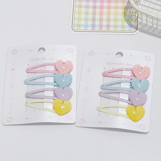 ZY四彩爱心BB夹组合发夹（4个）-纪念日百货门店同款170497291 商品图0