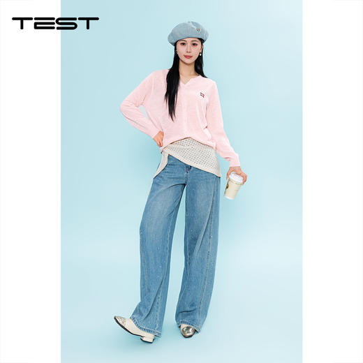 春上新软糯亲肤显瘦气质休闲薄款针织衫1261062 商品图0