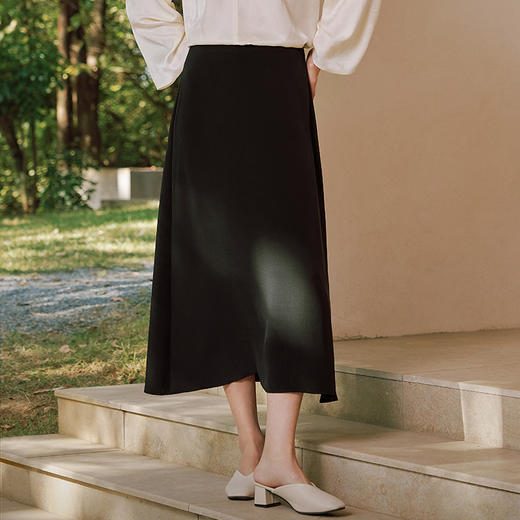 女重磅桑蚕丝长半裙 商品图1