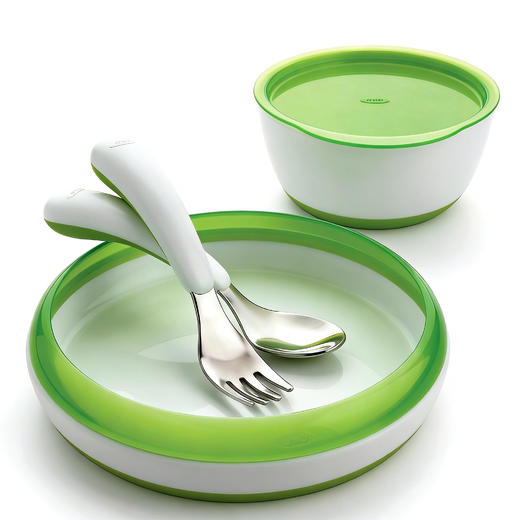 美国OXO ToTO婴幼儿叉勺盘碗餐具四件套 商品图7