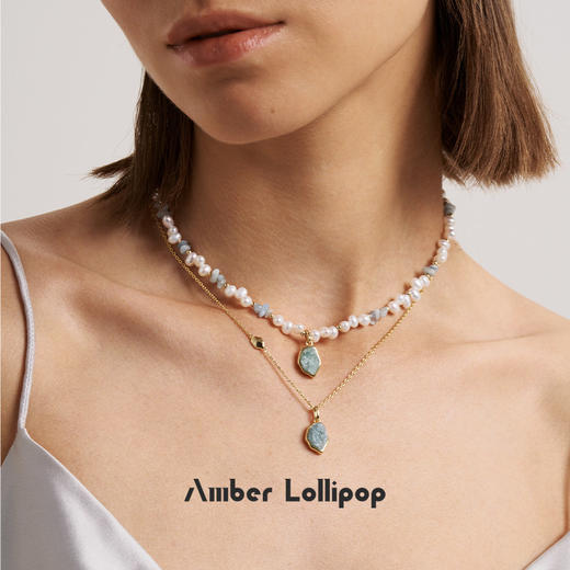 AmberLollipop安铂洛利 流光至境系列天然水晶吊坠项链 商品图4
