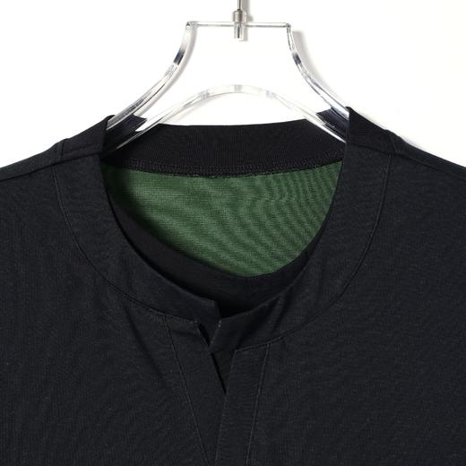 SDSA男装2026新款高贵轻奢老钱风拼接双层领短袖T恤百搭宽松上衣 商品图2