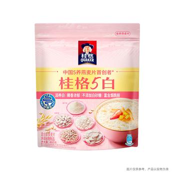 桂格（QUAKER）5黑混合即食燕麦片518克 添加黑芝麻 零添加白砂糖 商品图3