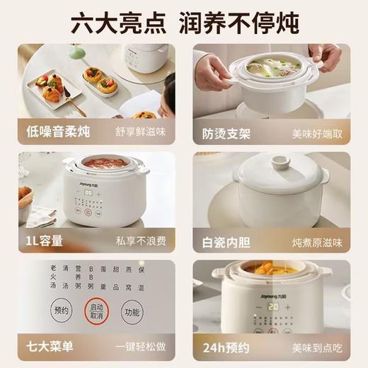 九阳隔水炖1.0L升电炖锅家用燕窝电炖盅婴儿辅食锅宝宝煮粥煲汤锅 商品图1