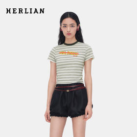 HERLIAN 2026年夏季新品签字系列百搭修身显瘦女士短袖T恤