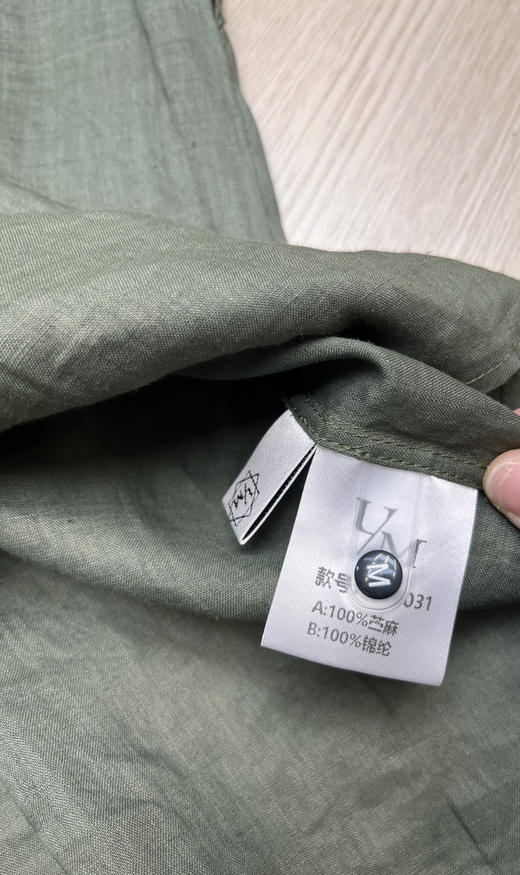 原单新款100%苎麻小飞袖勾花衬衫 商品图3