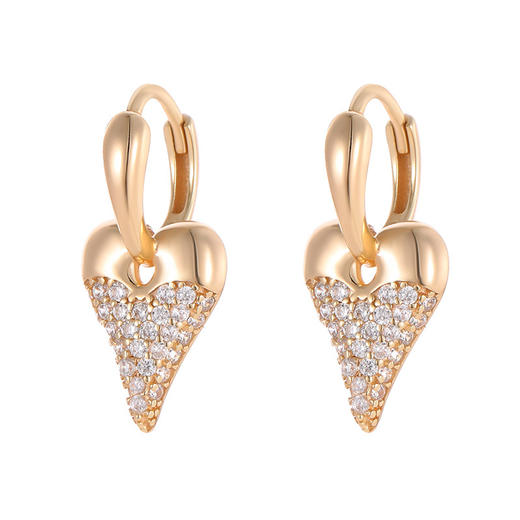 【浓烈的爱】S925纯银爱心镶钻耳饰【RSX-ES3754】 商品图3