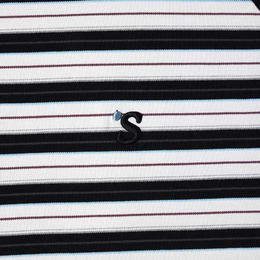 SDSA男装2026新款轻奢韩系撞色条纹刺绣字母圆领短袖T恤百搭上衣 商品图2