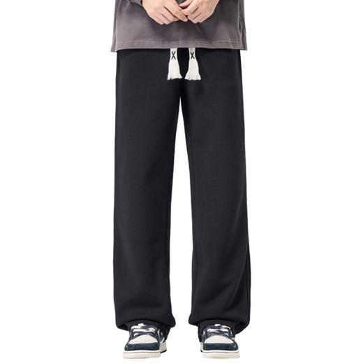 【DYG】大依优型大码男装春秋加长版休闲裤松紧腰宽松纯色百搭直筒卫裤 商品图4