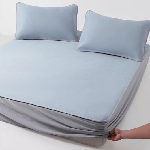 【山姆同款0胶软凉席】丝享花纱双织一体织造软凉席家用双人0胶A类柔软凉爽 雅意灰 180cm*200cm 商品图1