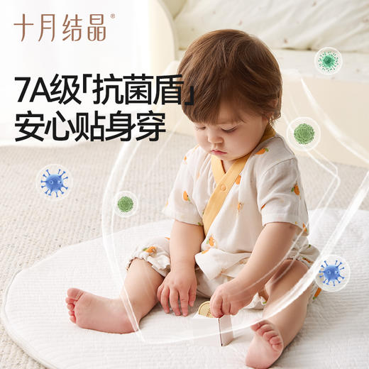 【任选两件，买一送一】婴儿夏季连身衣短袖薄款斜襟爬服 商品图5
