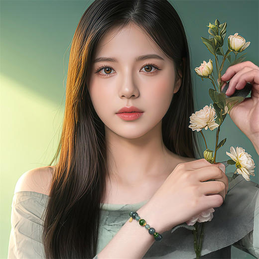 【新品首发】琳琅雅玉系列 黄色18K金葫芦蓝水碧玉双拼手链 蓝色翡翠和田玉MEMORA诗普琳JB003901 商品图1