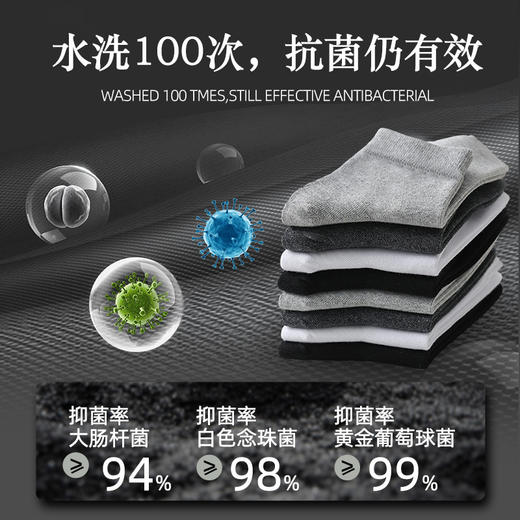 「春夏新款！7双礼盒装」艾草袜子男款吸汗透气春夏薄款短筒袜商务男士袜子春季配饰 商品图3