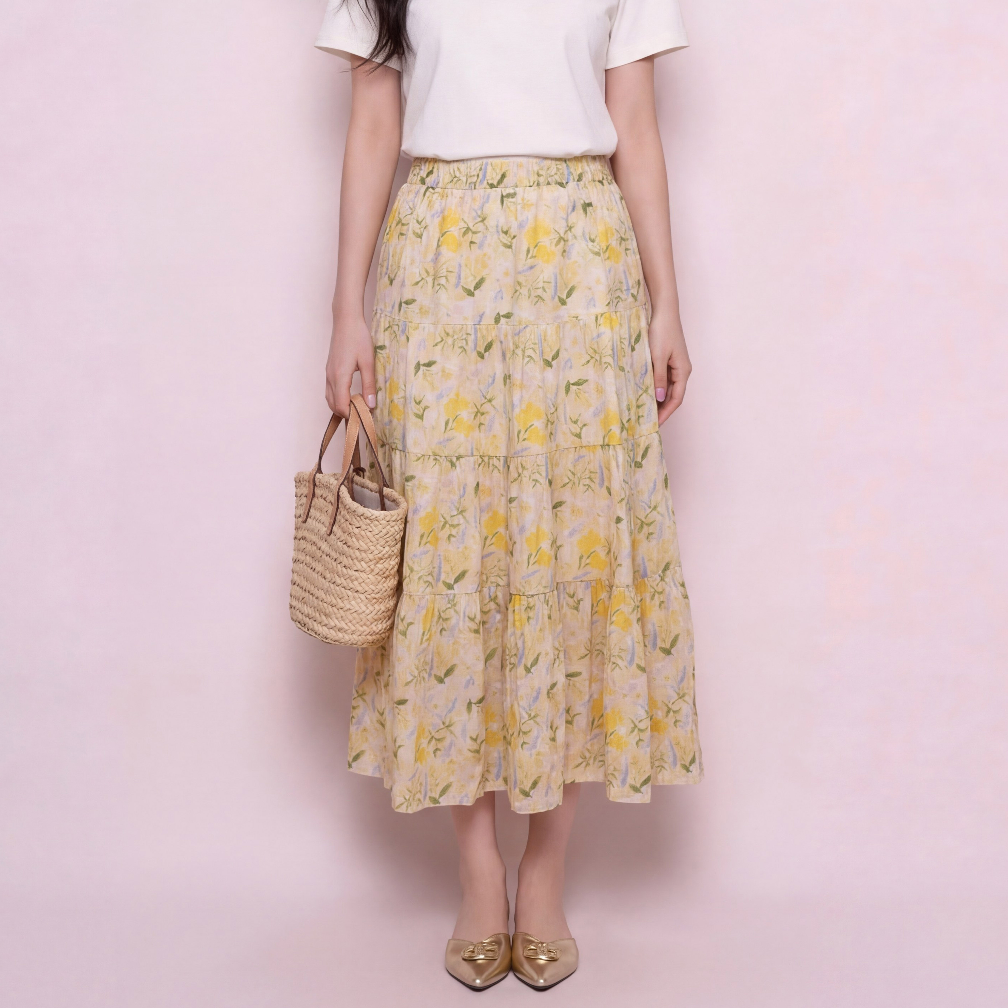 奢姿大码女装2026夏季减龄碎花半身裙胖妹妹松紧腰时尚百搭裙子9962472142