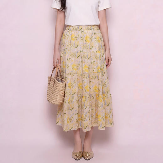 奢姿大码女装2026夏季减龄碎花半身裙胖妹妹松紧腰时尚百搭裙子9962472142 商品图0