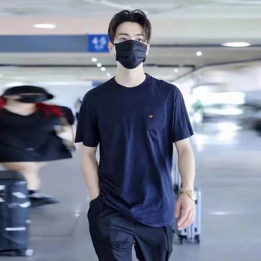 原单高端男女同款新型羽毛蛋白纤维蜜蜂刺绣T恤 商品图5