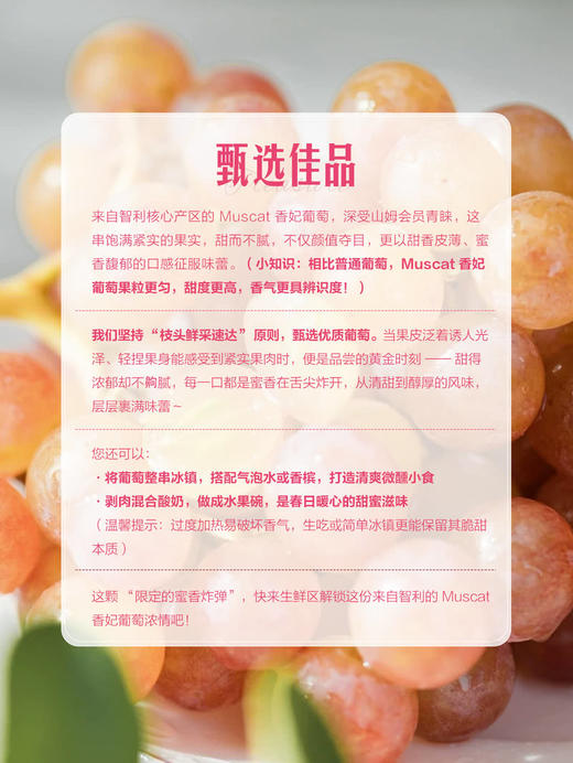 MM 山姆 智利香妃葡萄 900g 商品图4