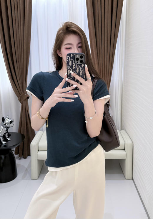 41-6 极限特惠48H 本月主推 5K+同源面料 TR极简纯色 基础款 女士圆领短袖T恤 商品图9