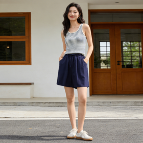 “夏日清凉氛围感”！【夏季多巴胺纯棉短裤】宽松A字版高腰设计 遮肉显瘦修腿显高 会呼吸的纯棉肌理感面料 柔软亲肤吸湿透气 多巴胺色系百搭休闲夏日