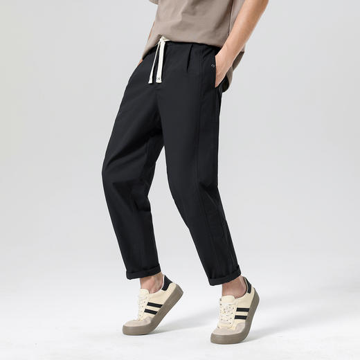gxgjeans男装【棉100%】26款男士休闲裤抽绳系带纯色百搭直筒裤男长裤K&C 商品图3