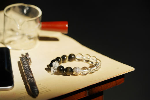 799！黑曜石与白水晶 商品图7