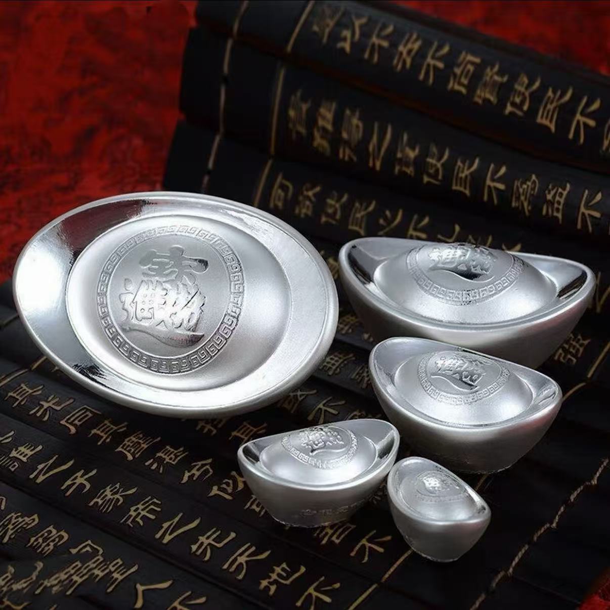 【银元宝】财富银元宝 投资银元宝50克 100克  招财进宝银元宝50克 100克足银999 带礼盒