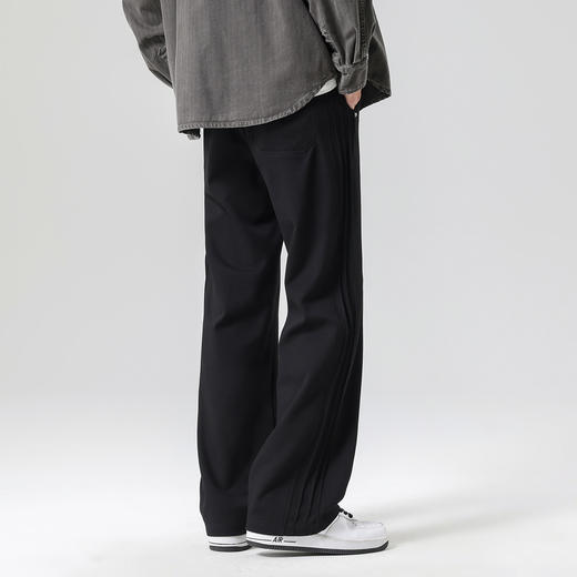 gxgjeans男装【爆款热卖】纯色宽松男士休闲裤26夏款抽绳系带拼接运动裤男K&C 商品图3