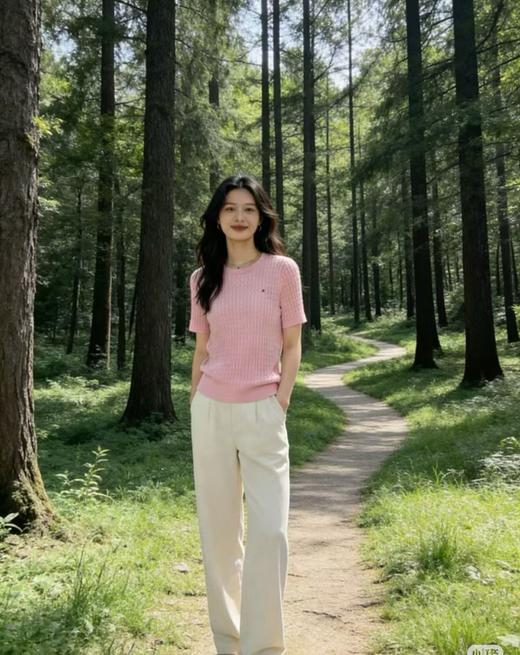 599元/2件 Tommy女士薄款 适合春夏秋 半袖麻花针织衫  春秋打底！夏日单穿 超级仙 美国代购，无中文标签，介意慎拍 商品图0