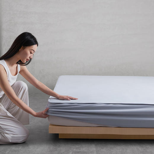 【山姆同款0胶软凉席】丝享花纱双织一体织造软凉席家用双人0胶A类柔软凉爽 雅意灰 180cm*200cm 商品图2